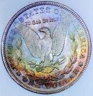 1904 O MORGAN DOLLAR! GEMBU+++HUGE RAINBOW REVERSE! EXTREME EYE APPEAL NR #63998