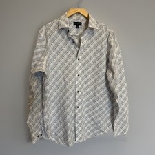Banana Republic Men  s Dress Shirt Blue/White LARGE 16-16.5, 100 Cotton, Classy