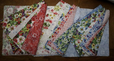 Quilting Layer Cake 10'' Blocks Floral Birds Moda? VNTG?  28 Cuts Multi