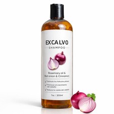 EXCALVO Shampoo,Hair Strengthening,With Rosemary Oil,Red Onion,Cinnamon Extract 