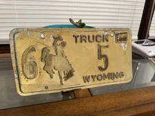 1978 Wyoming TRUCK License Plate Auto Tag Rustic Vintage