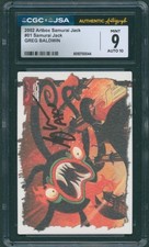 Greg Baldwin Signed Card Samurai Jack Aku Autograph Mint 9 CGC x JSA SLAB