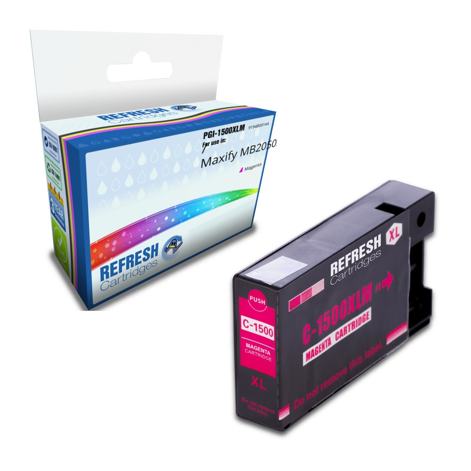 Refresh Cartridges Magenta PGI-1500XLM Ink Compatible With Canon Printers