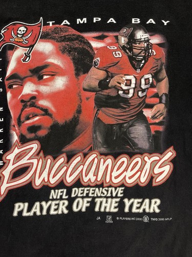 Vintage Tampa Bay Buccaneers Shirt Warren Sapp NFL Football Mens L - Picture 3 of 6