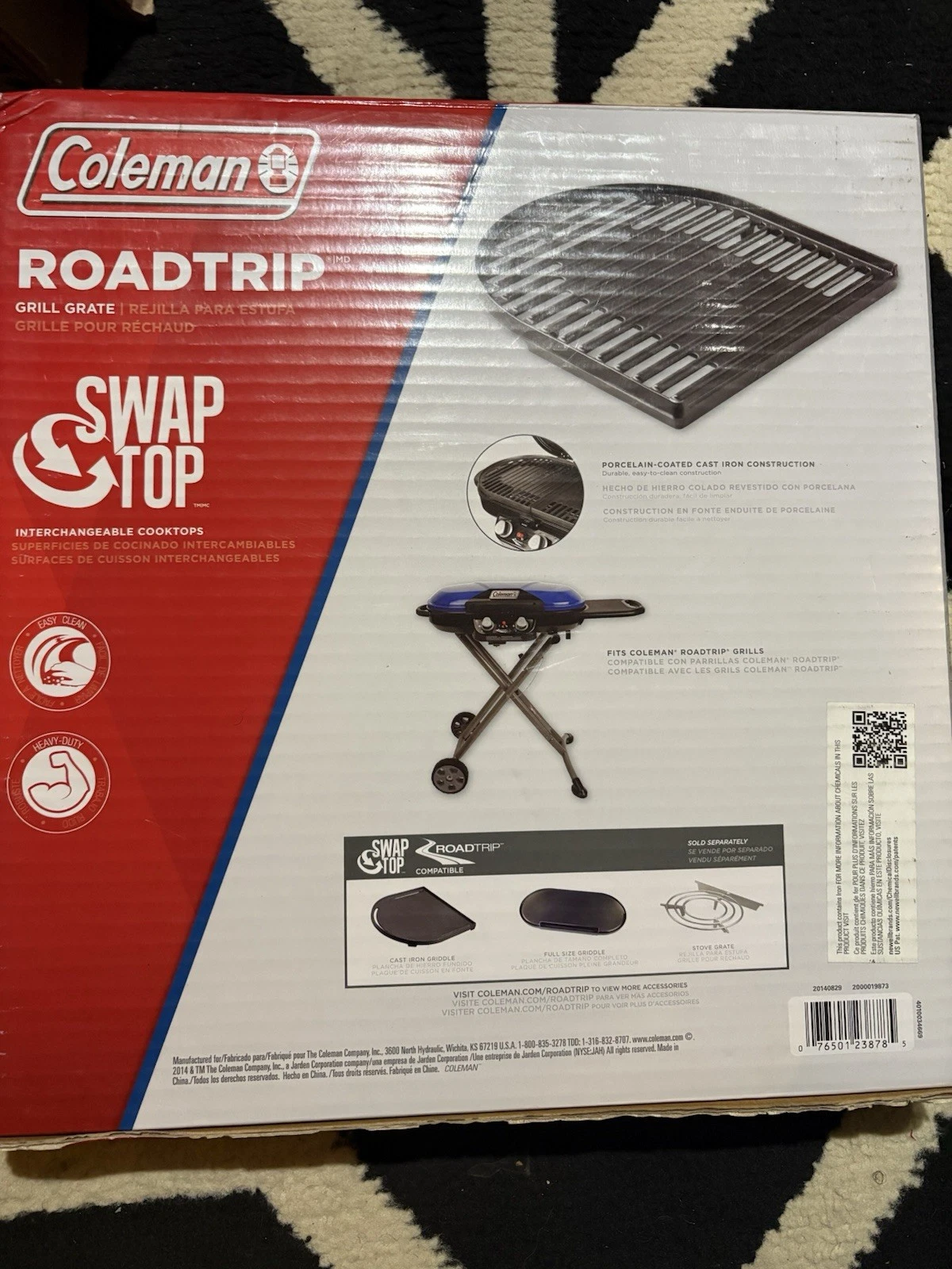 Coleman Roadtrip Swaptop Cast Iron Griddle Stove Grill