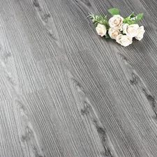 6"X36" Grey Wood Peel and Stick Floor Tile Natural Wood Vinyl Flooring Peel and