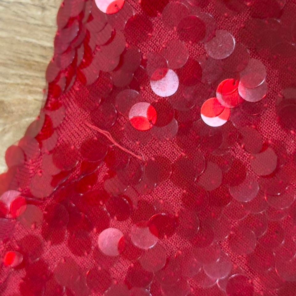 2K Laundry ruby red silk sequin one-shoulder top - image 7