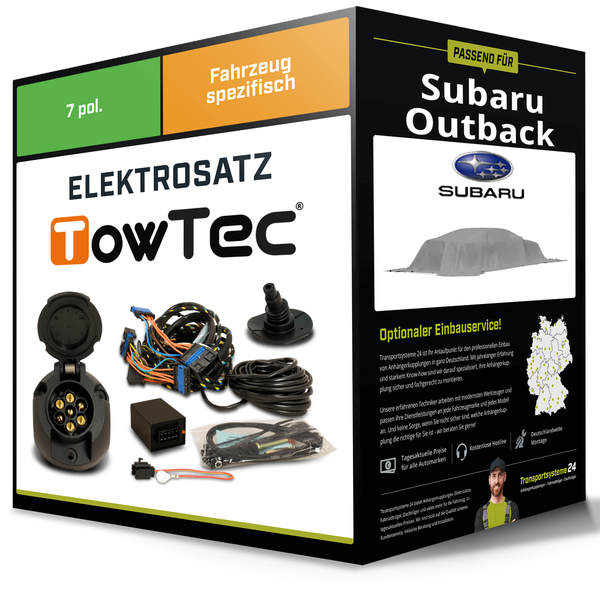 Elektrosatz 7-Pol Spezifisch für Subaru Outback 10.1998-08.2003 NEU-image