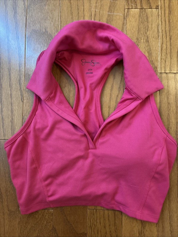 Jessica Simpson Golf Cropped Polo Shirt Woman’s Pink Size S