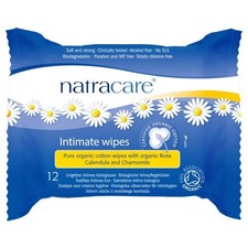 Cotton Feminine Wipes 12 ct By Natracare