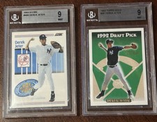 2 - HOF Derek Jeter Rookie Cards - 1993 Topps Gold & 1993 Score. Both BGS Mint 9