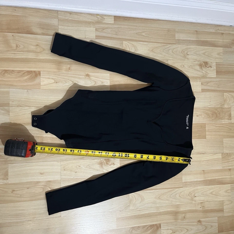 Body Abercrombie & Fitch Sweetheart manga larga negra para mujer XS Foto 3 de 3