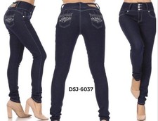 Size "13" DSJ-6037 Colombian Design Push Up Levanta Cola High Waist Skinny Jeans