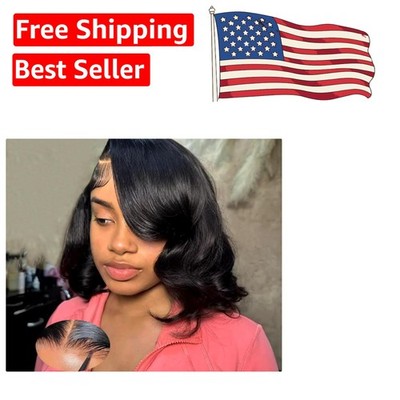 Straight 12-Inch Glueless Wig with Pre-Plucked Lace - Effortless Style for Women