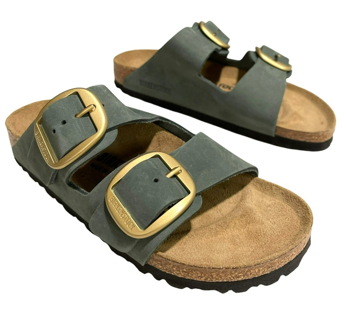 Birkenstock Arizona Big Buckle Sandals 37 6 Green NEW | eBay