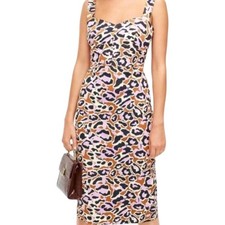 J.Crew Contrast-Stitched Sheath Dress in Stretch Faille sz 6