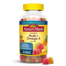 Nature Made Multivitamin for Him Omega 3 Gummies 150 Count Daily Supplement