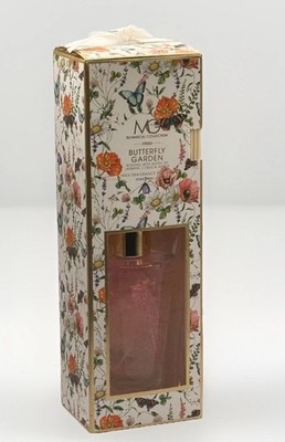 New MG Studio Botanical Butterfly Garden High Fragrance Pink Reed Diffuser 7 Oz