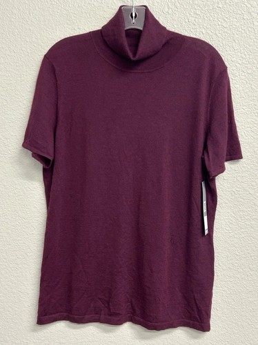 Classiques Entier NWT 100% Cashmere Short Sleeve Turtleneck Women’s XL