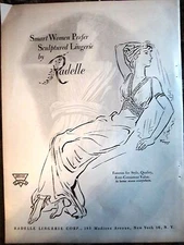 1945 Vintage RADELLE Sculptured Lingerie Smart Women Prefer Ad