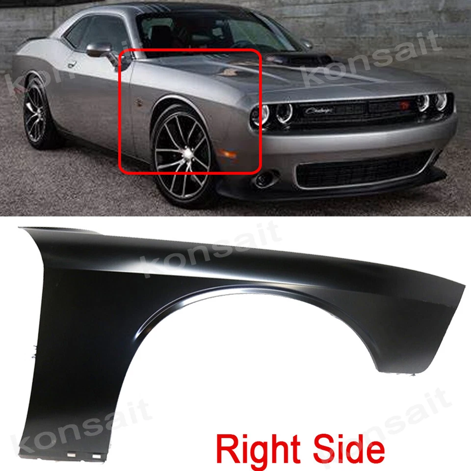 Fender For Dodge Challenger 2008-2023 Front Passenger Side Foto 2 de 4