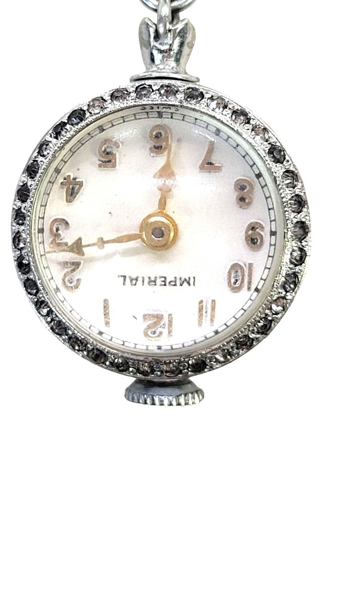 Womens Swiss Imperial 17 jewel self-winding Ball brooch Pin  display picture 2