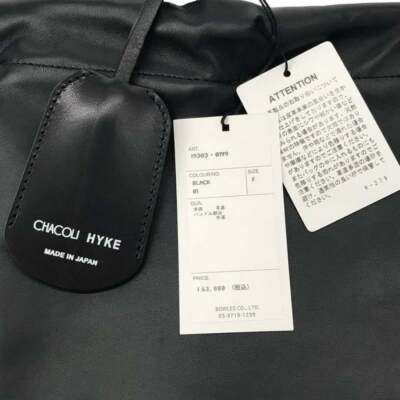 Hyke Chacoli Leather Drawstring Bag Shoulder Black Ladies | eBay Hyke Chacoli Leather Drawstring Bag Shoulder Black Ladies | eBay