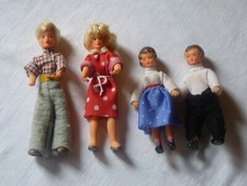 4 alte Biegepuppen Puppen für die Puppentube Puppenstubenpuppe