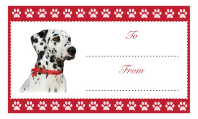 DALMATINER Hund Weihnachten Geburtstag Geschenketiketten Aufkleber Hund Tier Tierliebhaber 