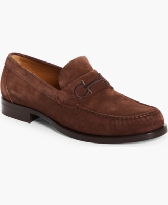 Salvatore Ferragamo men’s size 12 suede loafer Loafer with Gancini buckle - Men | Ferragamo main image 4