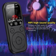 Reproductor de MP3 portátil Bluetooth 5.4 HiFi medios MP4 radio FM audio grabadora de música