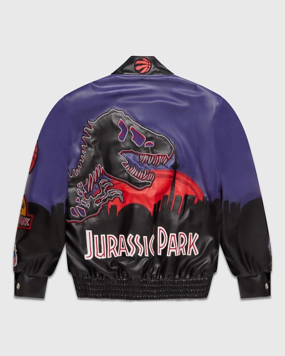 EXTREMELY RARE OVO JURASSIC PARK TORONTO RAPTORS VARSITY JACKET