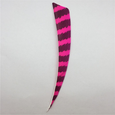 24pcs 5'' Shield Cut Archery Arrow Feathers Striped Fletches Fletchings