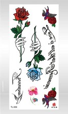 rose flower temporary tattoo cheap wholesale