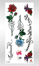  rose flower temporary tattoo cheap wholesale