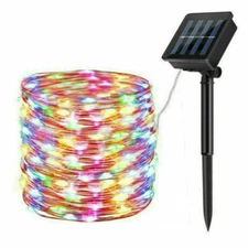 100/200 LED Solar Fairy String Light Copper Wire Outdoor Waterproof Garden Decor