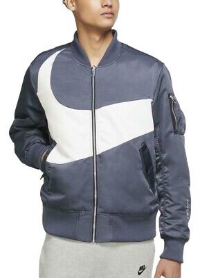 Nike Blue Pattern Skull Bomber Jacket - Tagotee