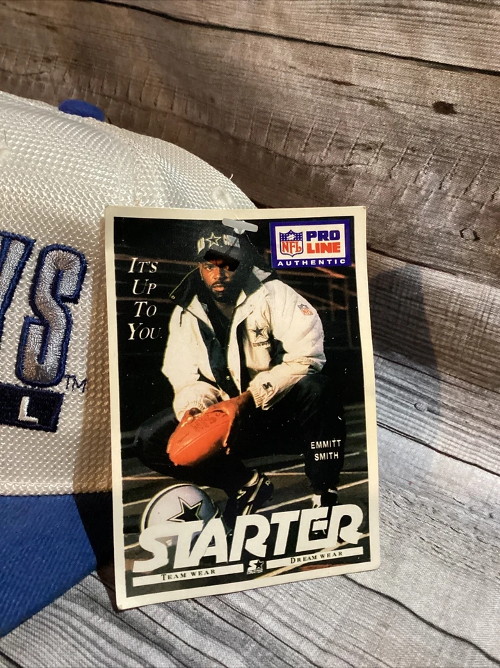 RARO De colección 1990 Dallas Cowboys NFL Starter Malla Snapback Sombrero - Blanco/Azul Nuevo con Etiquetas Foto 3 de 4
