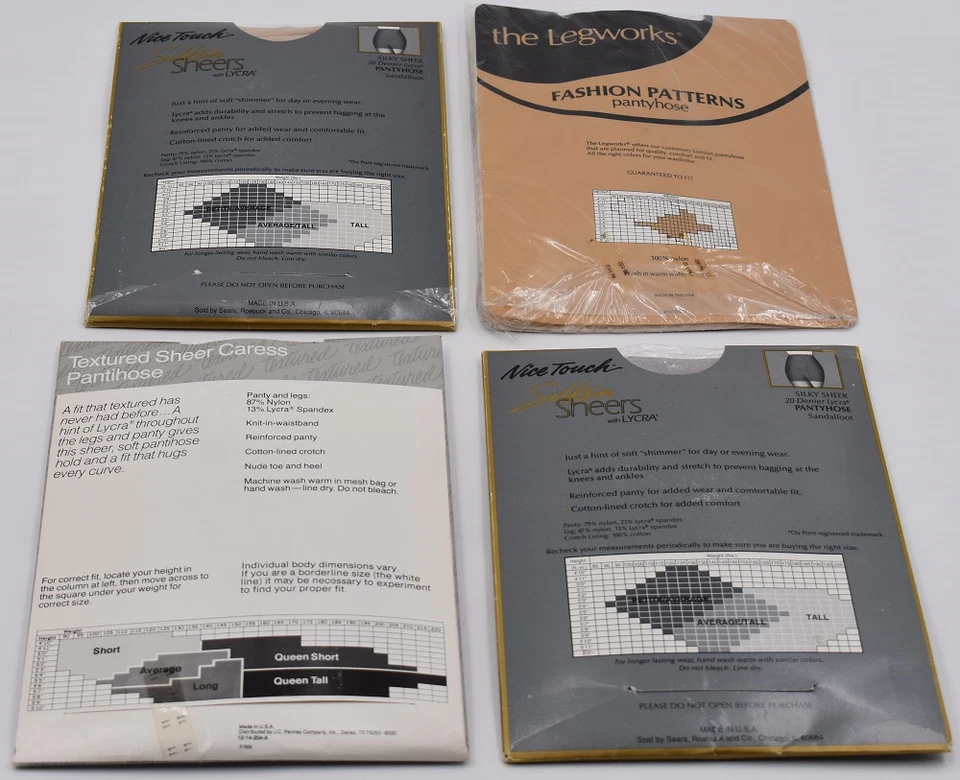 Lote de 6 pares de pantimedias de colección tamaño promedio The Legworks Touch pura caricia Foto 4 de 4