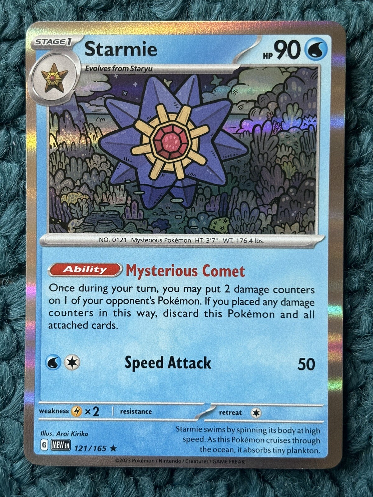 STARMIE 121/165 Scarlet & Violet 151 Set - Pokémon HOLO RARE Card - NM