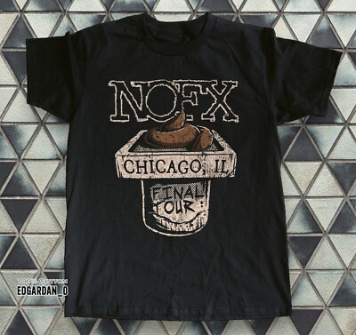 NOFX Final Tour Chicago 2024 Heavy Cotton Black Unisex T-shirt Size S-5XL