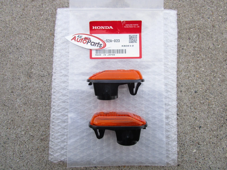 00 - 09 HONDA S2000 GUARDABARROS DELANTERO IZQUIERDO + DERECHO NARANJA MARCADOR LUZ LENTE OEM NUEVO Foto 3 de 4