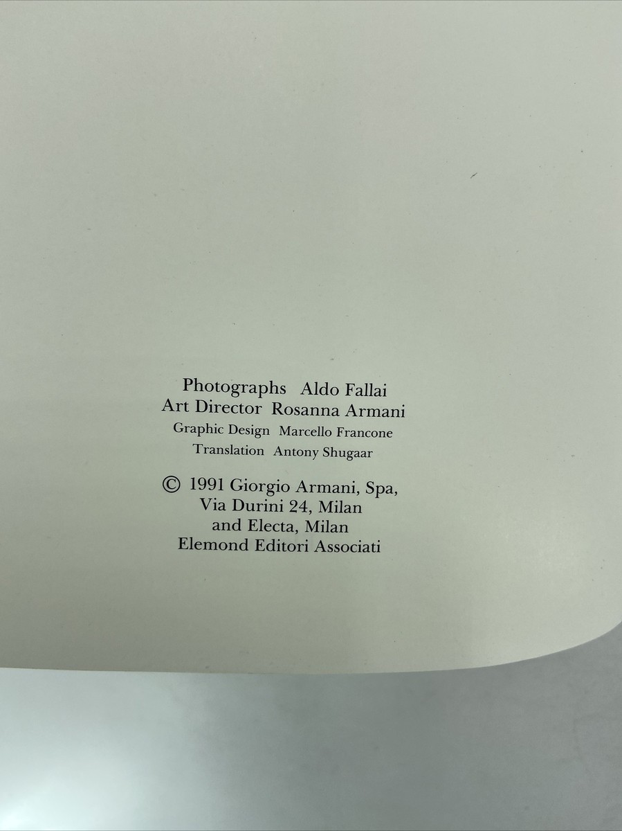GIORGIO ARMANI Storia d' Amore 1991 カタログ GIORGIO ARMANI Storia d' Amore 1991 カタログ GIORGIO ARMANI