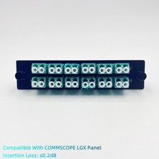 LGX Fiber Optic Panel 12 LC Duplex Adapter OM3 Compatible COMMSCOPE EK5808-001
