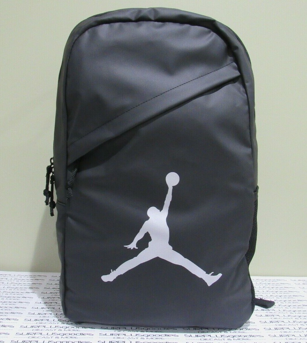 silver jordan backpack