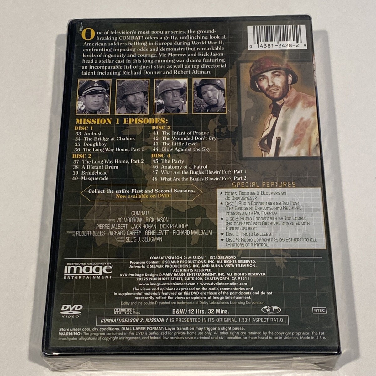 COMBAT! Season 2: Mission 1 (4-DVD Set) FACTORY SEALED Vic Morrow