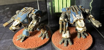 Adeptus Titanicus Warhound Titans By Commission Artist.