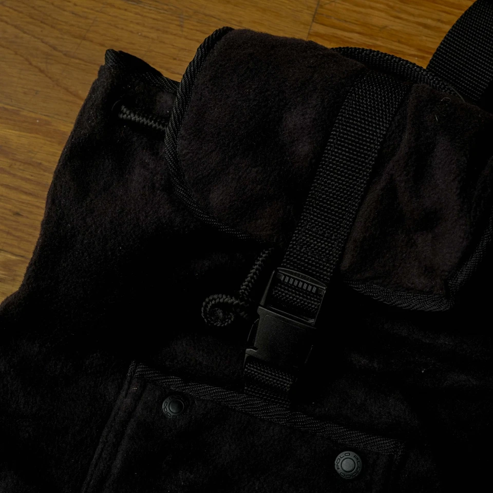 Mochila Polo Sport Ralph Lauren unissex preta vintage anos 90 P retrô - Imagem 3 de 4