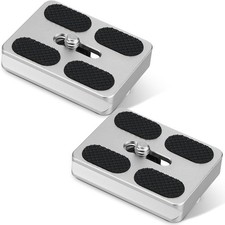 2 Pieces Metal Quick Release Plate with 1/4''-20 Camera Screw Tripod Mount Plate