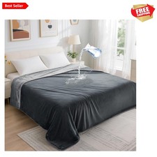 Waterproof Blanket for Bed: Reversible Soft Flannel Twin Bed Blanket 60" x 80...